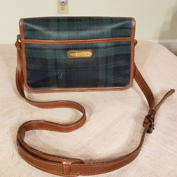 🌟VINTAGE🌟 Polo by Ralph Lauren Blackwatch Plaid Crossbody Bag - Picture 5 of 15